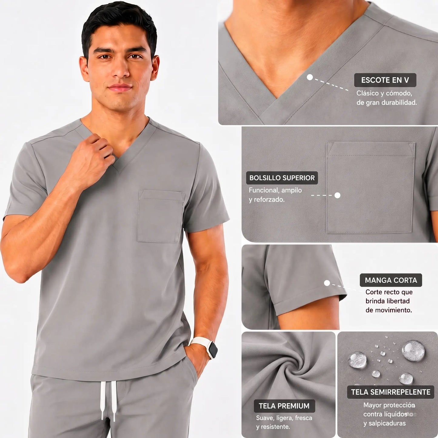 Scrub Jogger para Caballero Tela Microfibra
