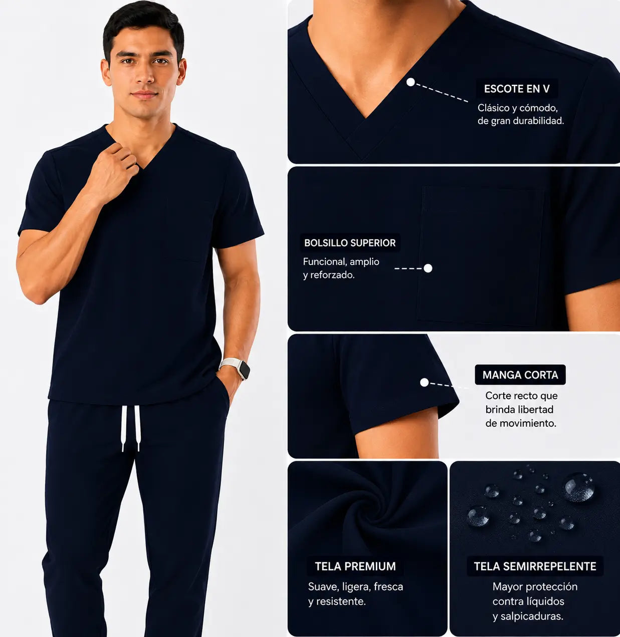 Scrub Jogger para Caballero Tela Microfibra